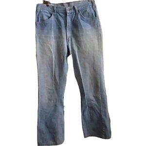 Vintage Mens Bootcut Jeans 34x31 70's SKY FADE RELIC TRASH RAW DENIM HIPPIE